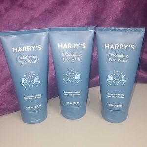 Harry's Exfoliating Face Wash, (3) 5.1oz tubes, New!